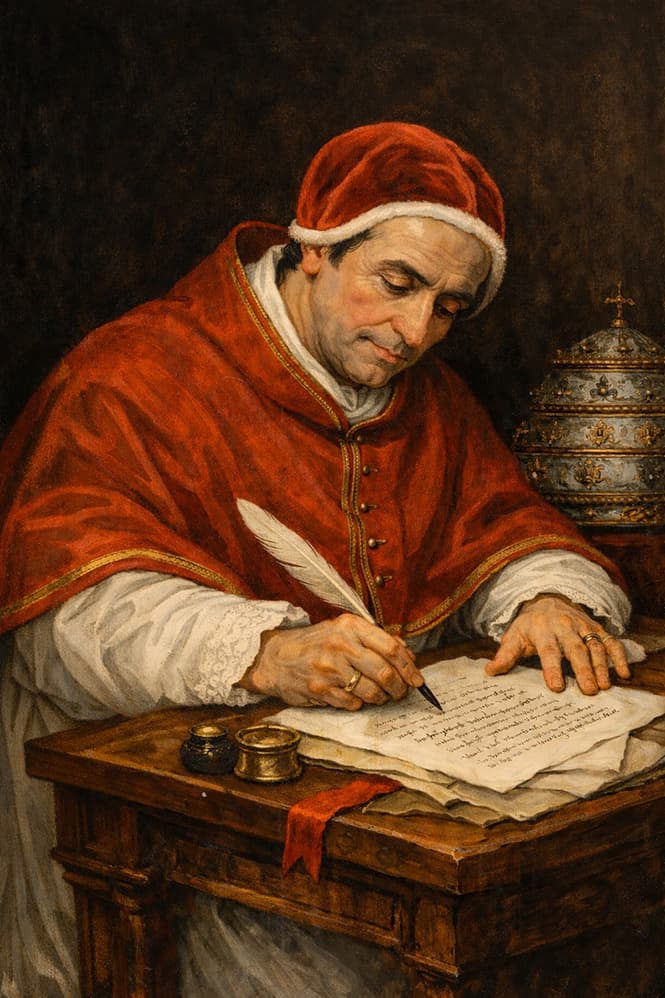 Pope Clement VII (Robert of Geneva) writing