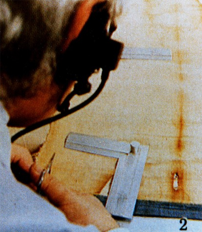 Sample cut location on the Shroud of Turin